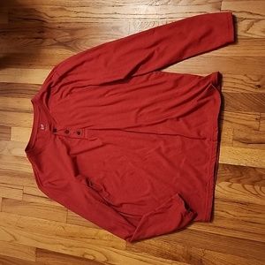 Men's red gap long-sleeve shirt